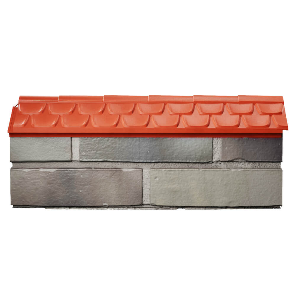 Парапет Zking Эльбрус Красный с посадкой на 0.5 кирпича (130мм) в Шелехове фото