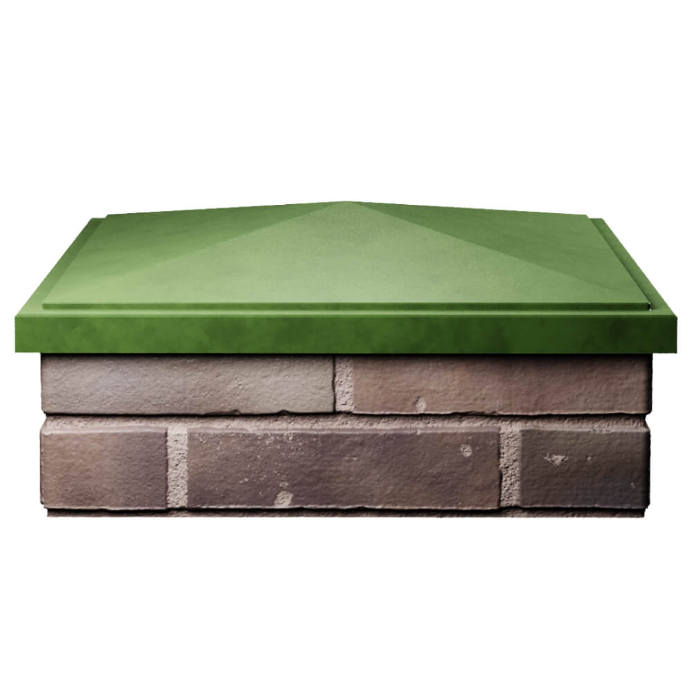 Колпак Zking БонаМоно Зеленый на столб 2х2 кирпича (515х515, 530х530мм) Шелехов фото