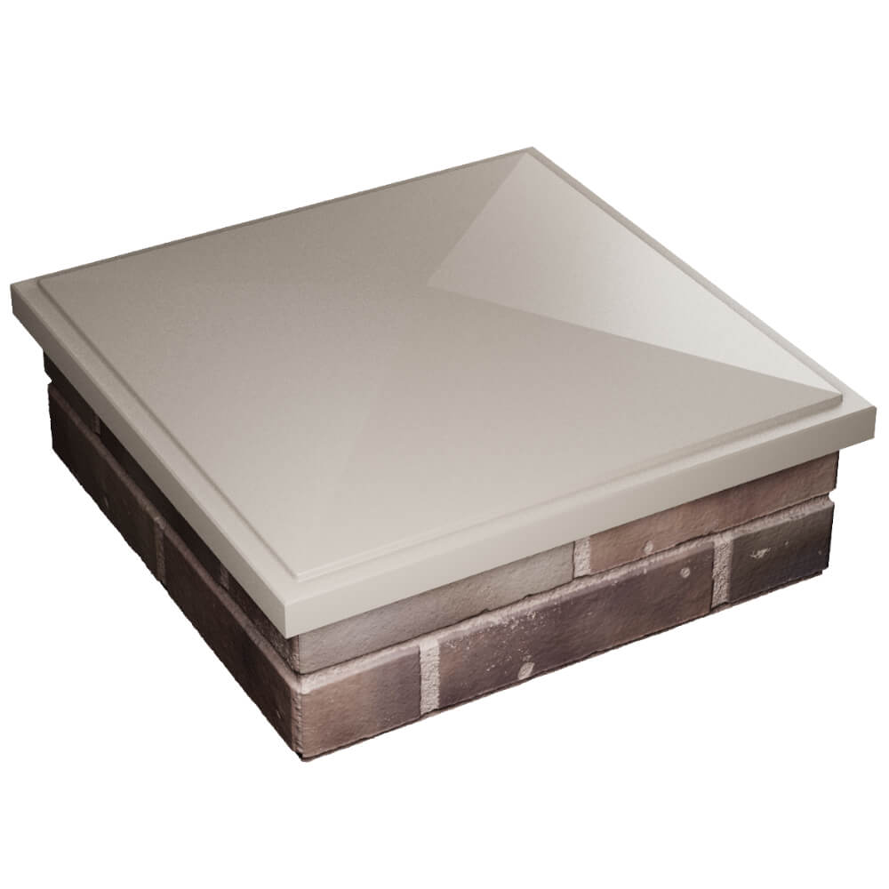 Колпак Zking БонаМоно Бежевый на столб 2х2 кирпича (515х515, 530х530мм) в Шелехове фото