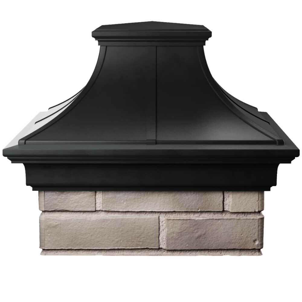 Колпак Zking Монблан Премиум Черный на столб 1.5х1.5 кирпича (385х385мм) Шелехов фото