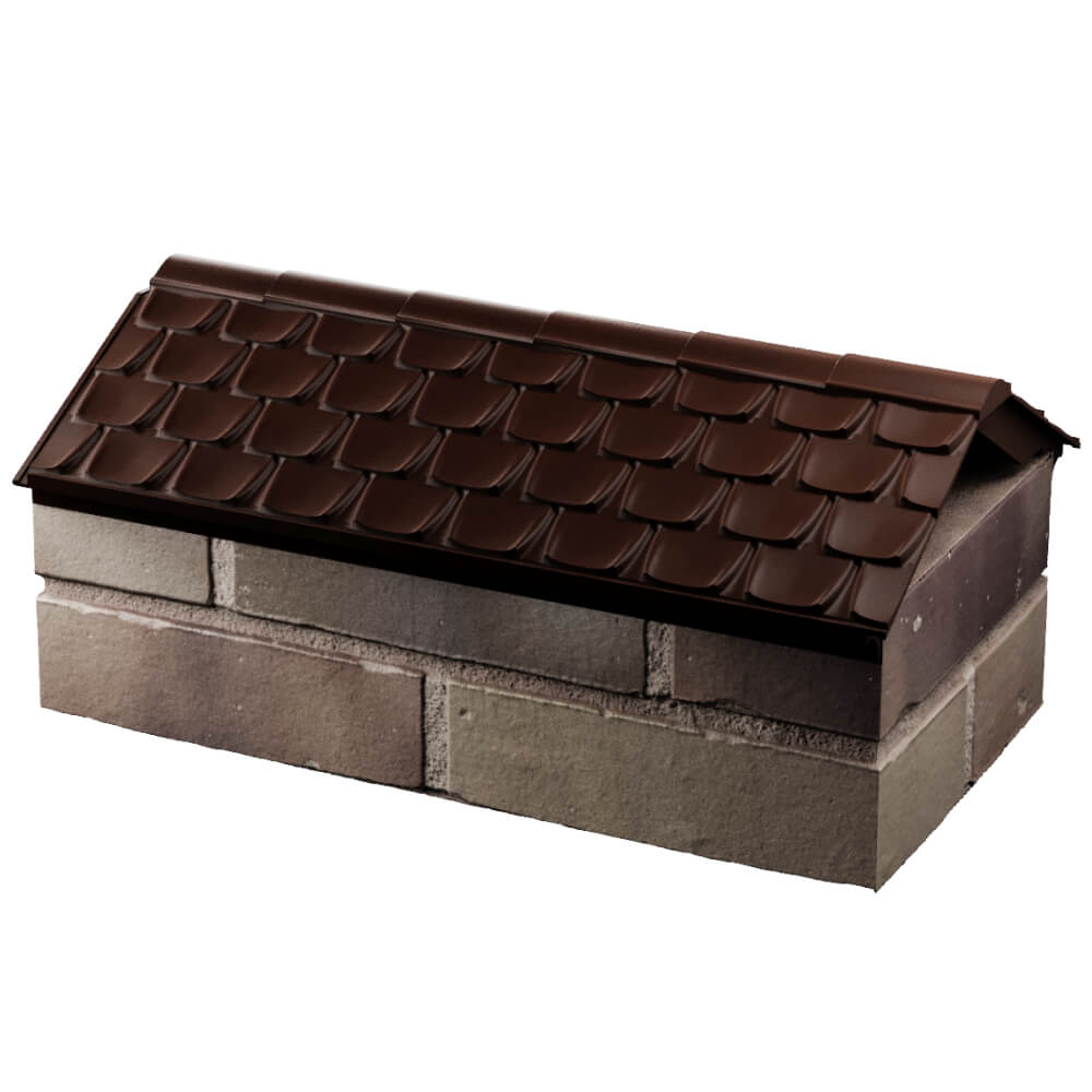 Парапет Zking Эльбрус Коричневый с посадкой на 1 кирпич (255мм) в Шелехове фото