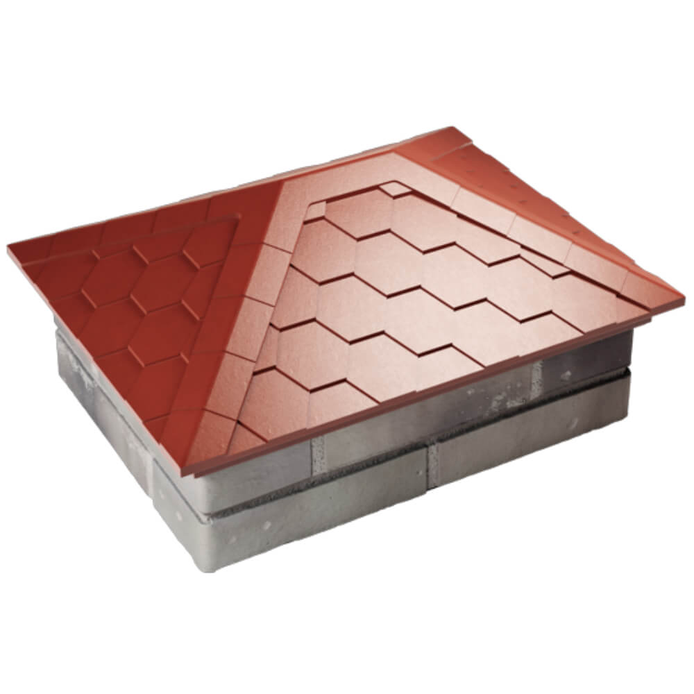 Колпак Zking Эверест Красный на столб 2х1.5 кирпича (520х390мм) Шелехов фото