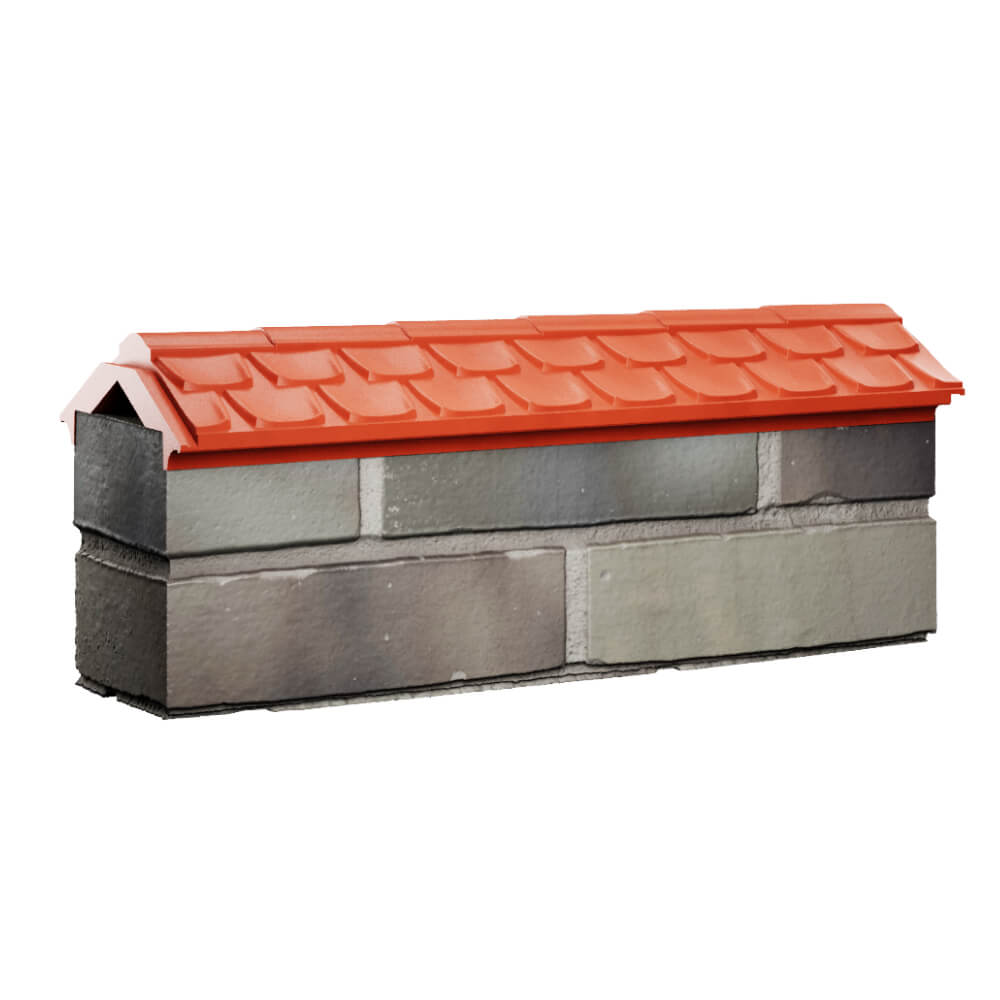 Парапет Zking Эльбрус Красный с посадкой на 0.5 кирпича (130мм) Шелехов фото