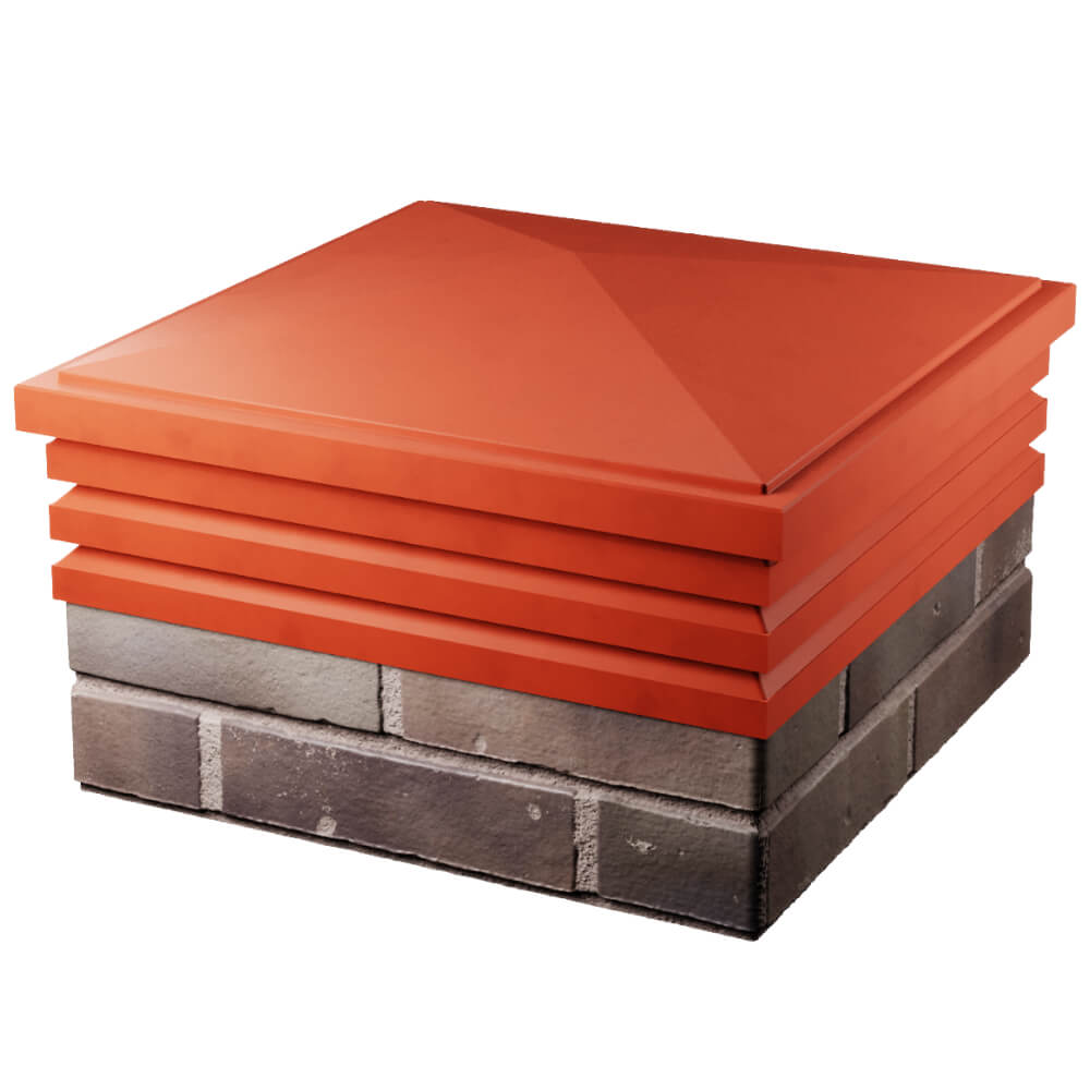 Колпак Zking Бона ХайТек Красный на столб 2х2 кирпича (513х513мм) в Шелехове фото