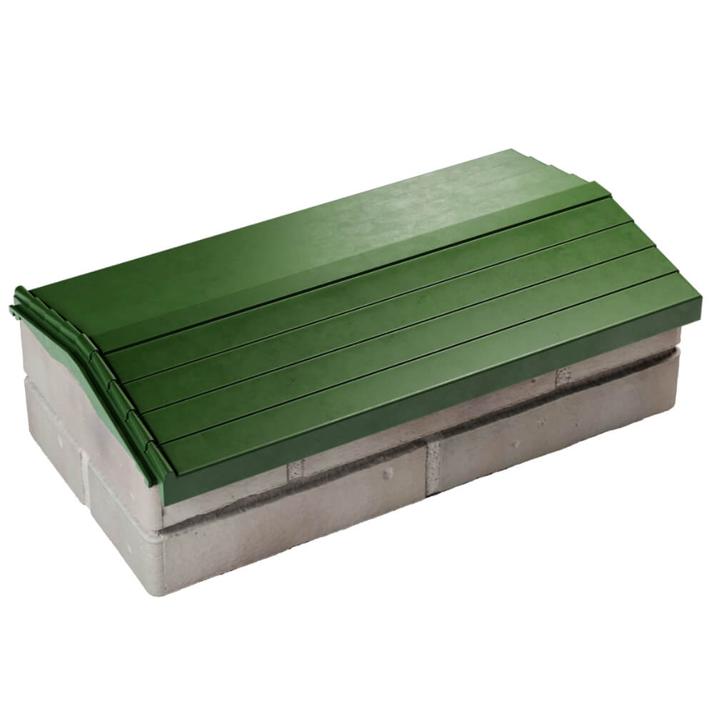 Парапет Zking Бона ХайТек Зеленый с посадкой на 1 кирпич (200/225/255мм) в Шелехове фото