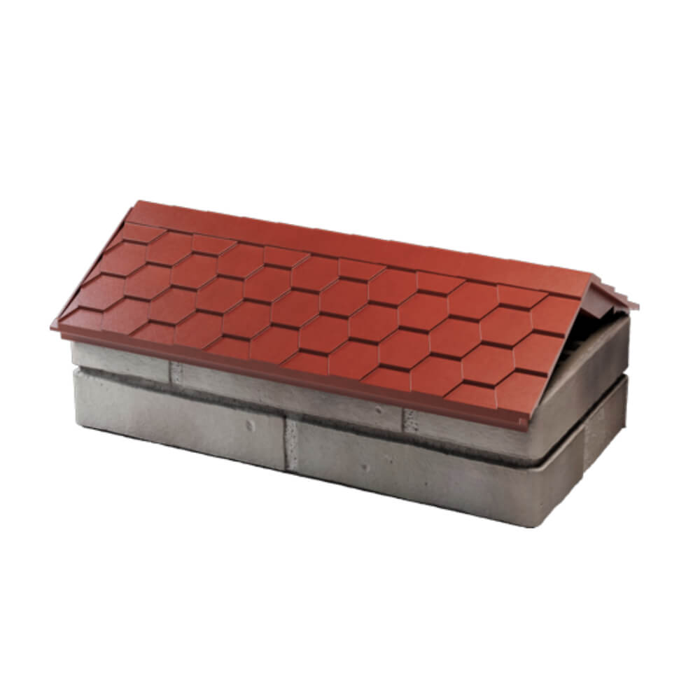 Парапет Zking Эверест Красный с посадкой на 1 кирпич (200/225/255мм) в Шелехове фото