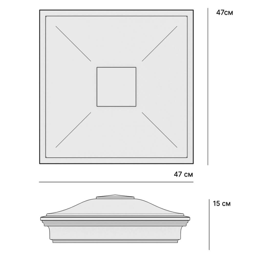Колпак Zking Монблан Коричневый на столб 1.5х1.5 кирпича (385х385мм) в Шелехове фото