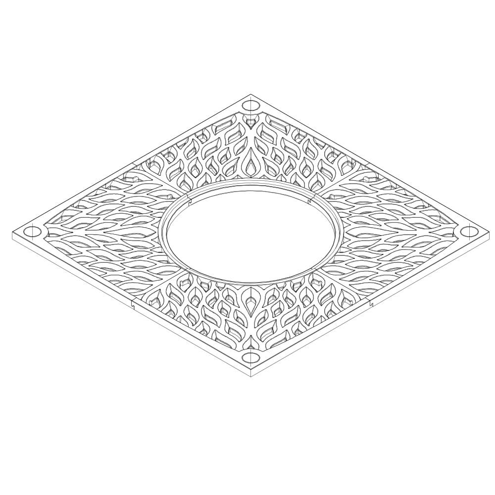 Приствольная решетка для дерева ZKING CRUST 2х2м Черная в Шелехове фото