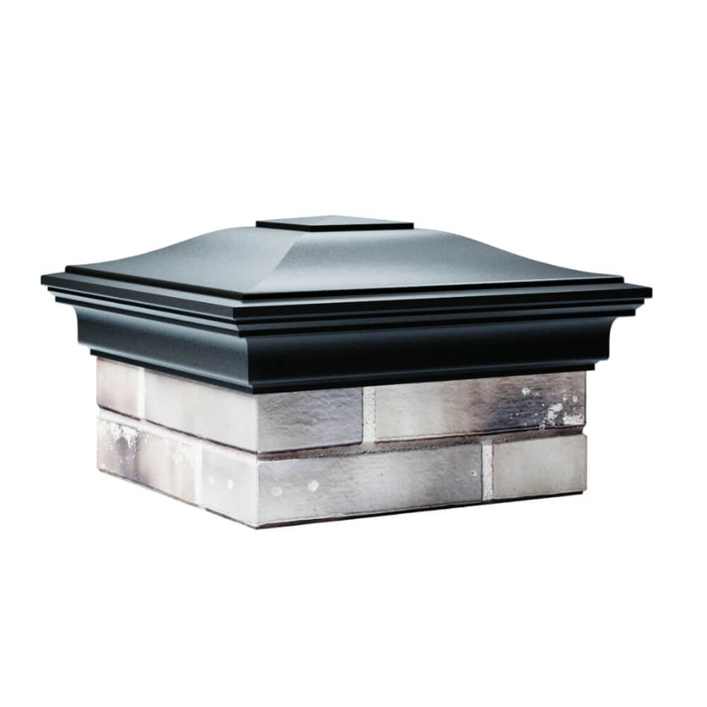 Колпак Zking Монблан Черный на столб 1.5х1.5 еврокирпича 0.7НФ (355х355мм) в Шелехове фото