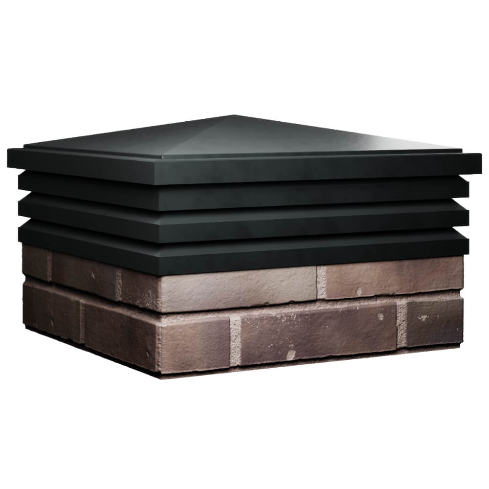 Колпак Zking Бона ХайТек Черный на столб 2х2 кирпича (513х513мм) в Шелехове фото