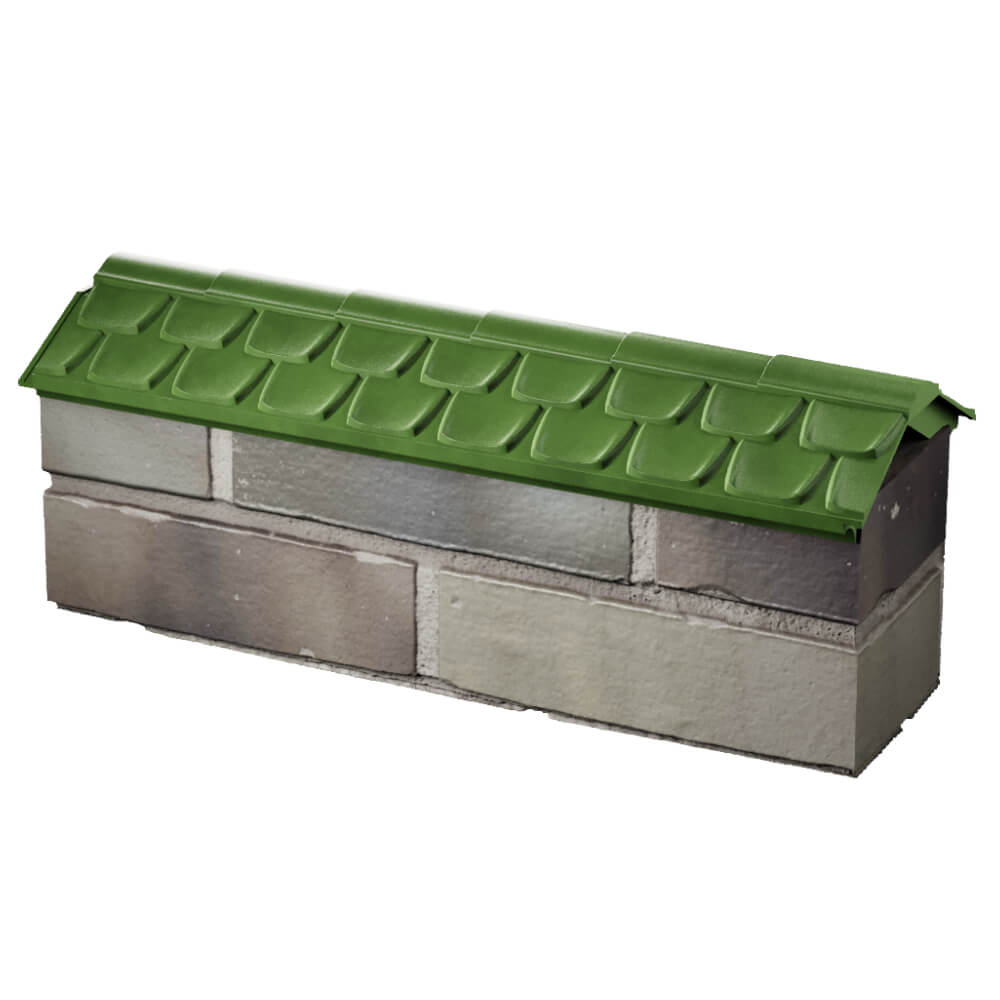 Парапет Zking Эльбрус Зеленый с посадкой на 0.5 кирпича (130мм) в Шелехове фото