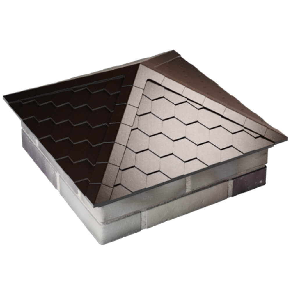 Колпак Zking Эверест Коричневый на столб 2х2 кирпича (535х535мм) Шелехов фото
