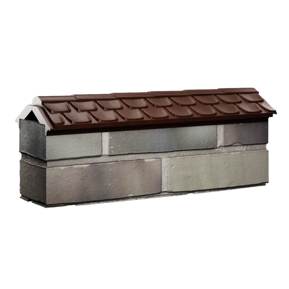Парапет Zking Эльбрус Коричневый с посадкой на 0.5 кирпича (130мм) Шелехов фото