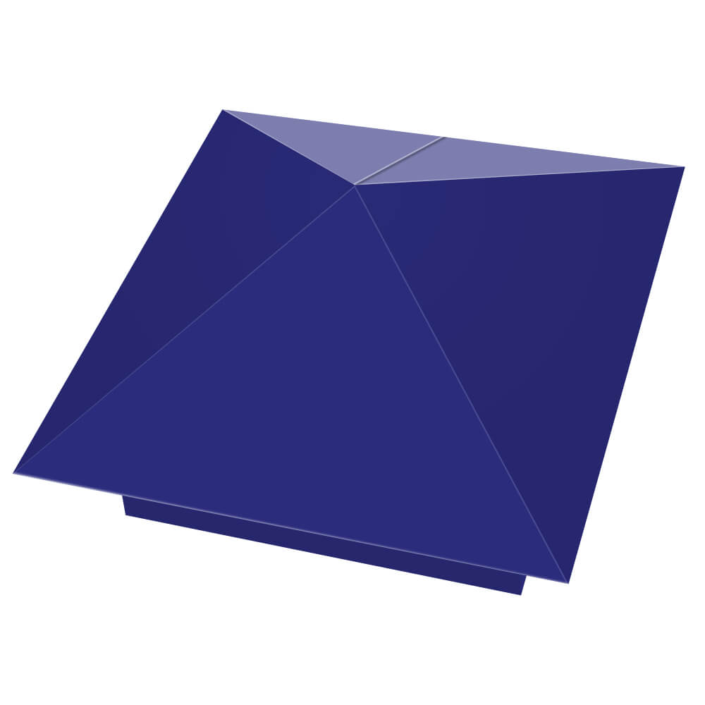 Колпак металлический 400х400мм RAL5002 Синий Ультрамарин заборный Шелехов фото