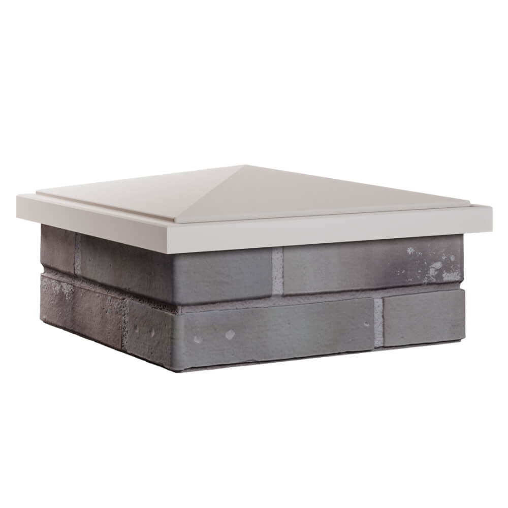 Колпак Zking БонаМоно Бежевый на столб 1.5х1.5 кирпича (385х385, 400х400мм) в Шелехове фото