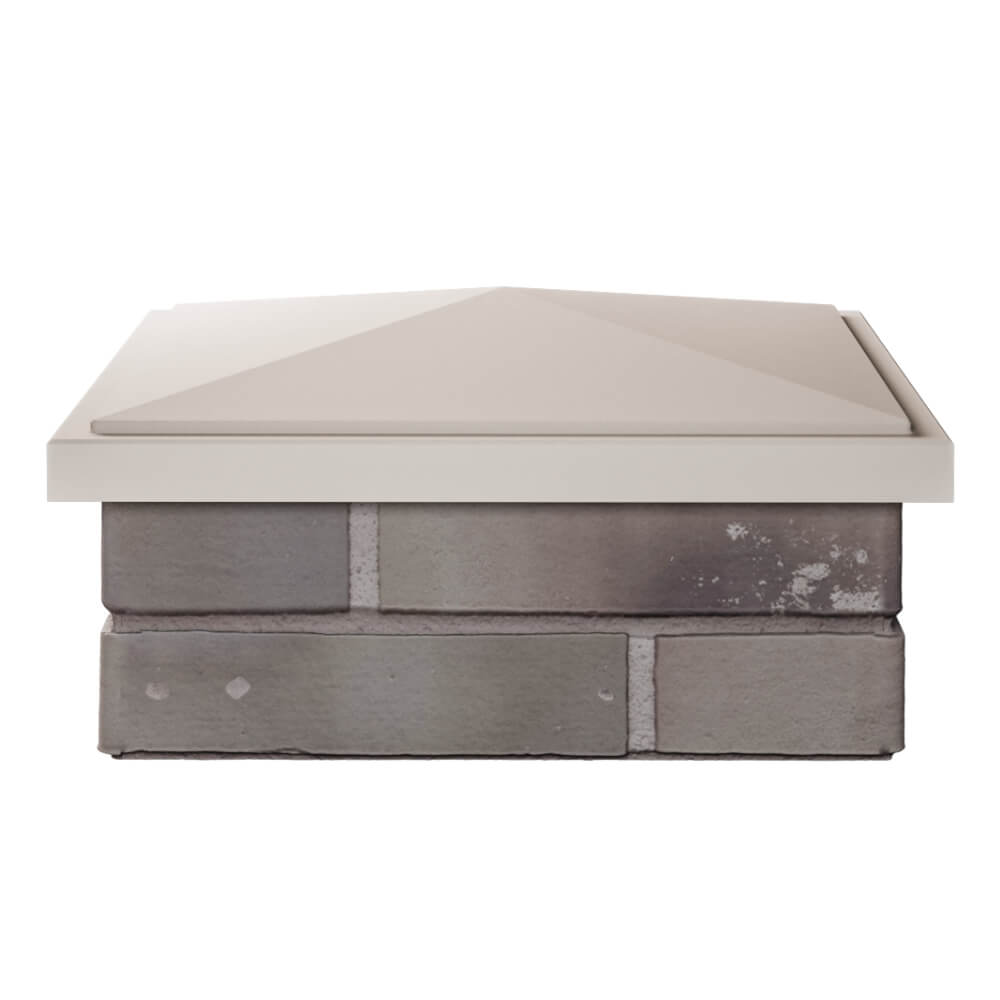 Колпак Zking БонаМоно Бежевый на столб 1.5х1.5 кирпича (385х385, 400х400мм) Шелехов фото