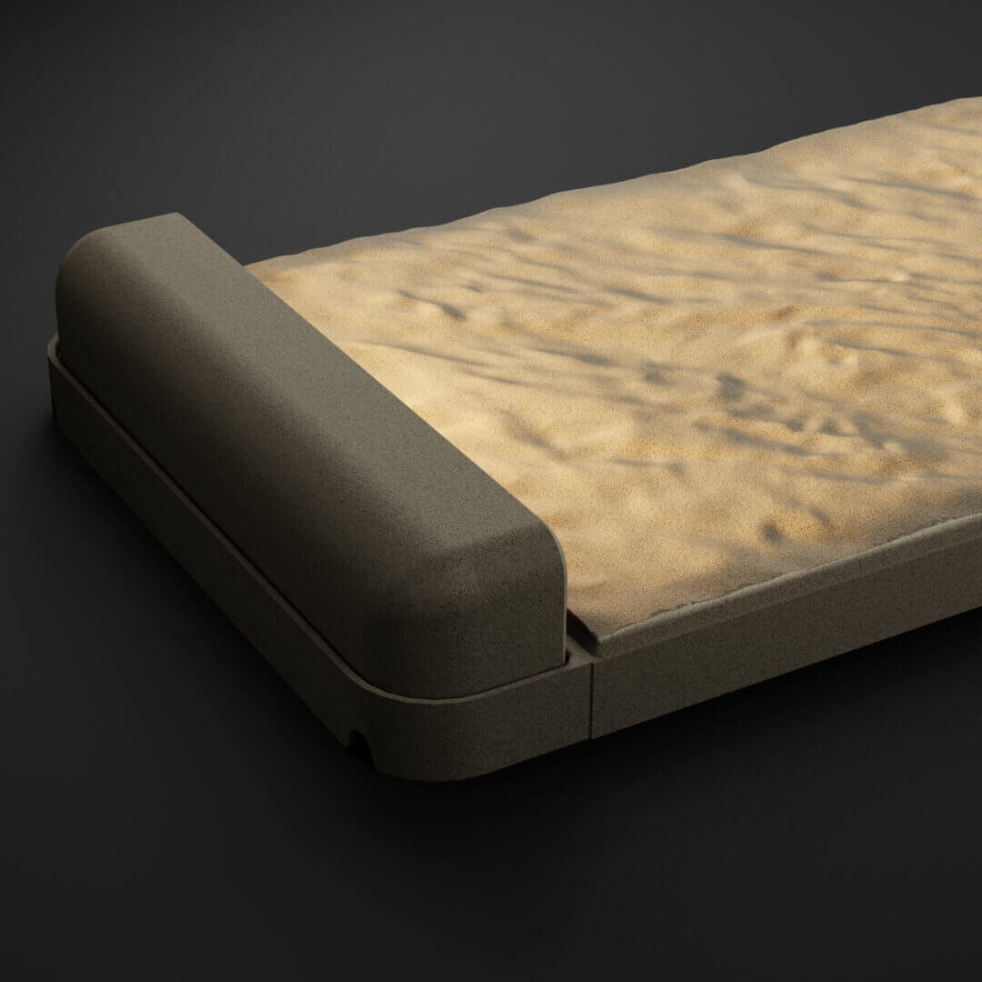 LED Светильник для шаговой плиты STONE Светлая Галька 330х75х98мм в Шелехове фото