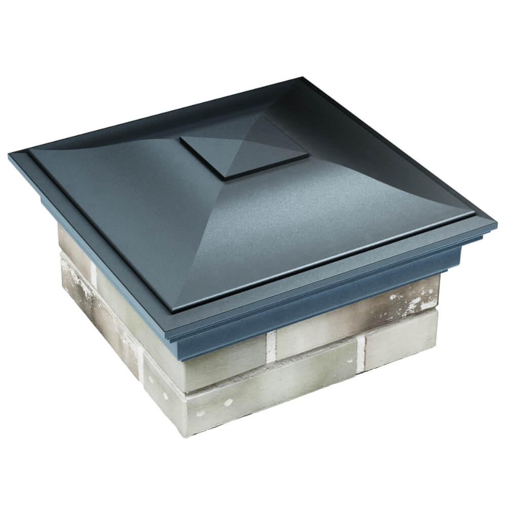 Колпак Zking Монблан Серый на столб 1.5х1.5 кирпича (385х385мм) в Шелехове фото