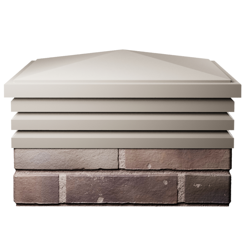 Колпак Zking Бона ХайТек Бежевый на столб 2х2 кирпича (513х513мм) Шелехов фото