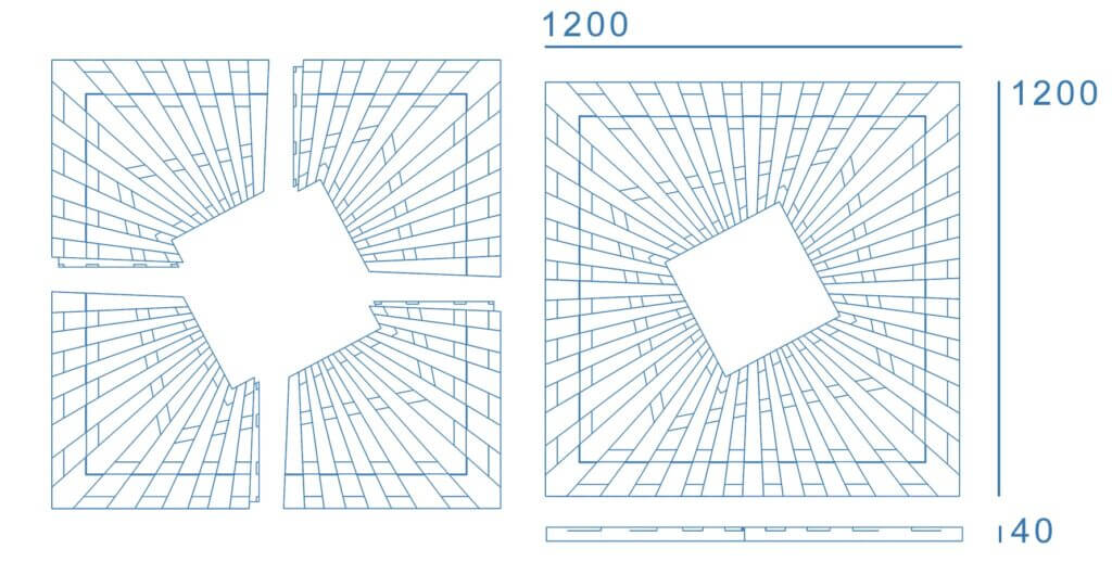 Приствольная решетка для дерева ZKING ATMOSPHERE 1.2х1.2м Серая в Шелехове фото