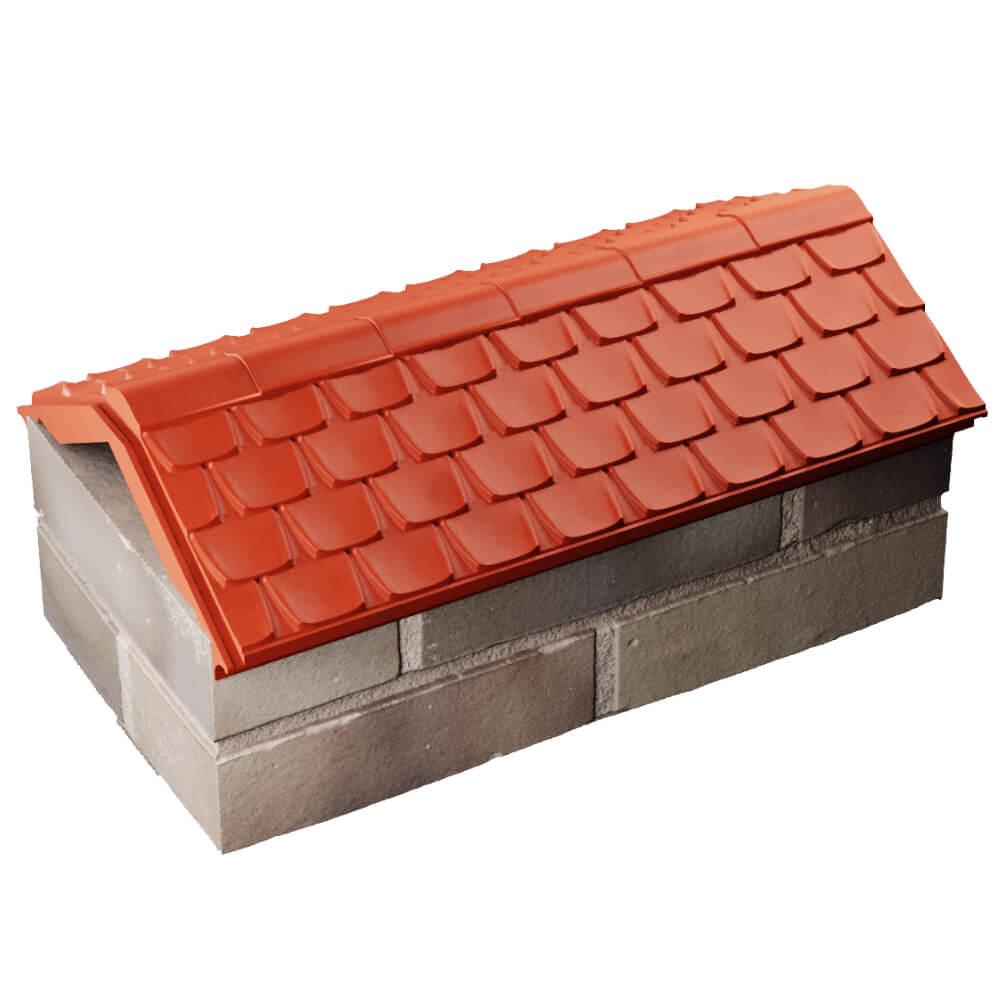Парапет Zking Эльбрус Красный с посадкой на 1 кирпич (255мм) в Шелехове фото