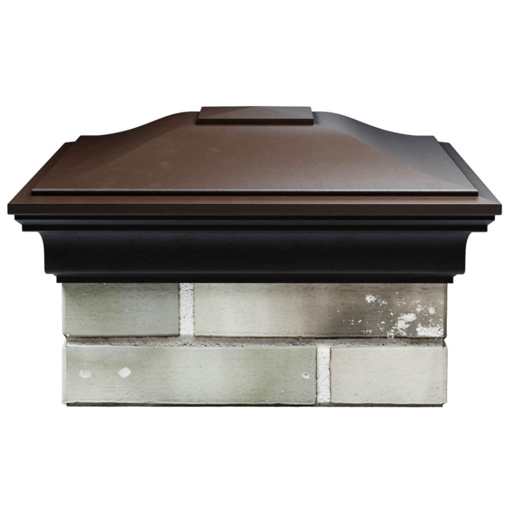 Колпак Zking Монблан Коричневый на столб 1.5х1.5 кирпича (385х385мм) Шелехов фото