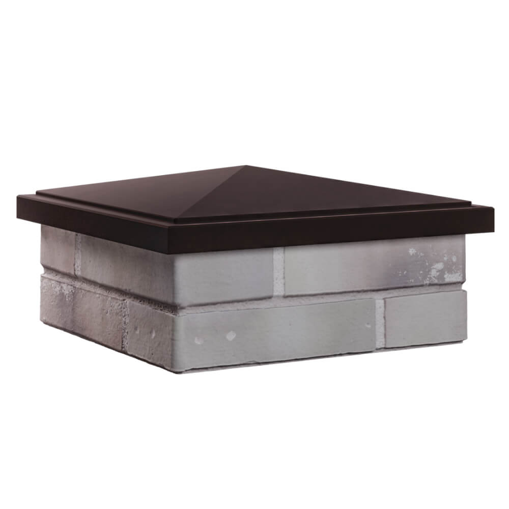 Колпак Zking БонаМоно Коричневый на столб 1.5х1.5 кирпича (385х385, 400х400мм) в Шелехове фото