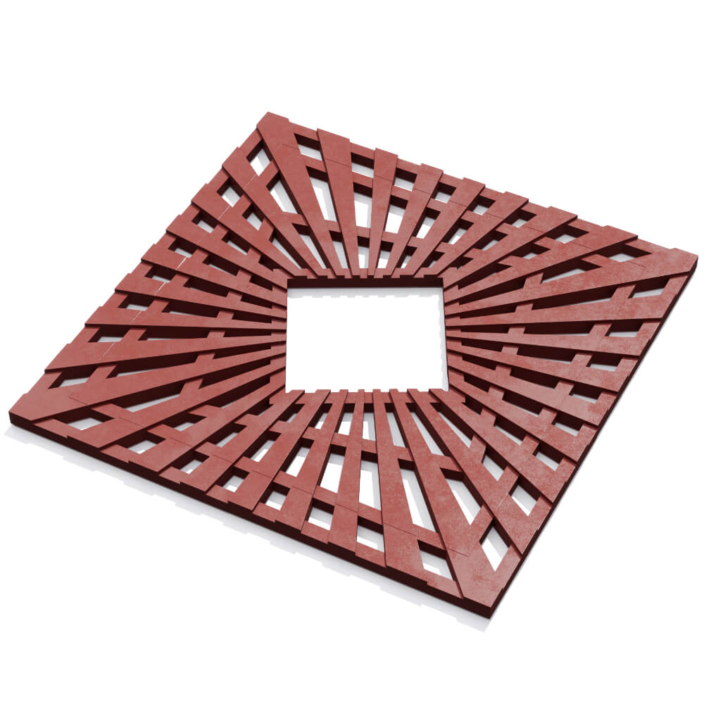 Приствольная решетка для дерева ZKING ATMOSPHERE 1.2х1.2м Красная в Шелехове фото