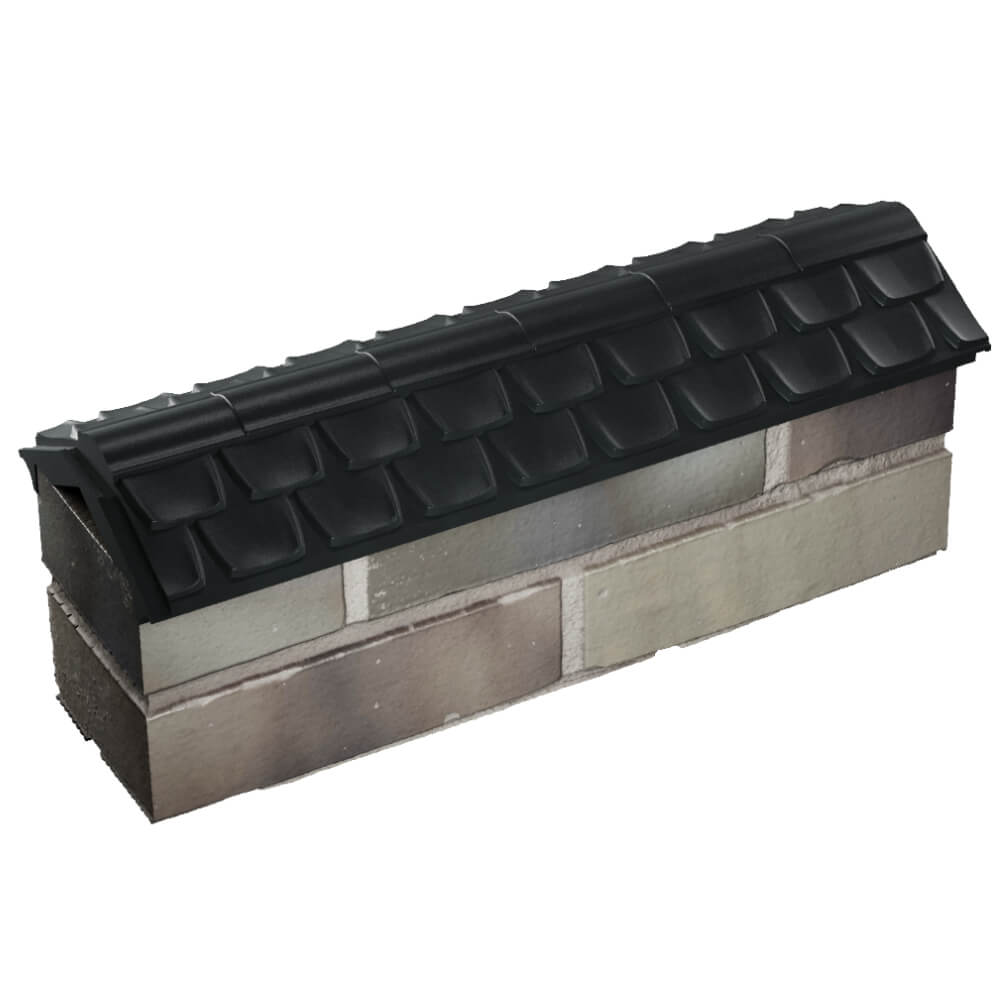 Парапет Zking Эльбрус Черный с посадкой на 0.5 кирпича (130мм) в Шелехове фото