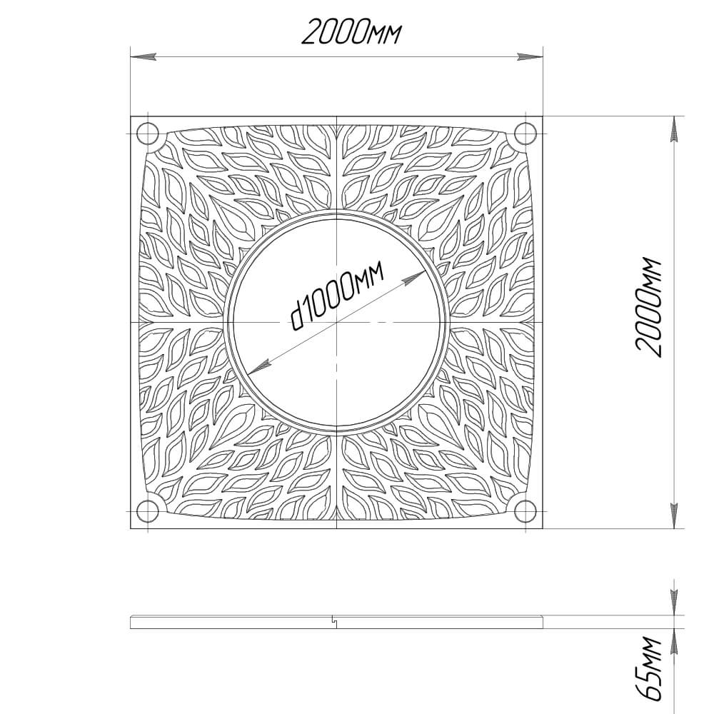 Приствольная решетка для дерева ZKING CRUST 2х2м Черная в Шелехове фото