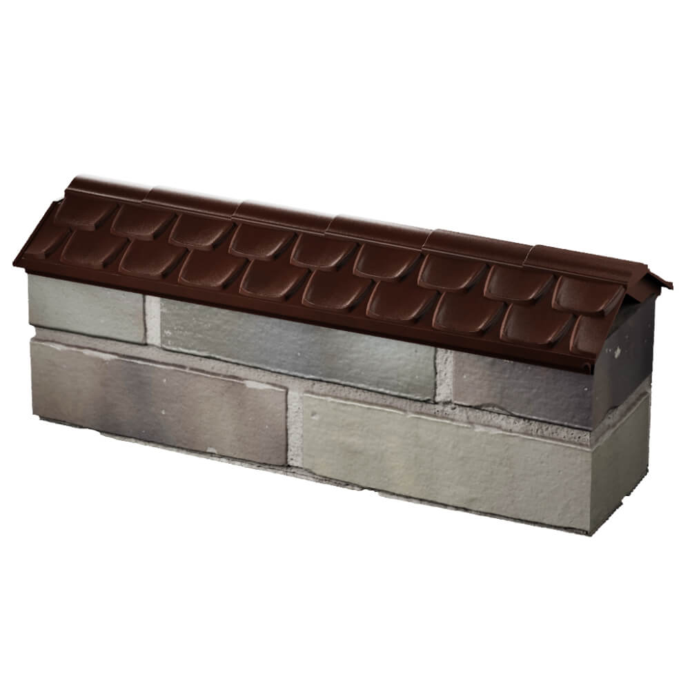Парапет Zking Эльбрус Коричневый с посадкой на 0.5 кирпича (130мм) в Шелехове фото