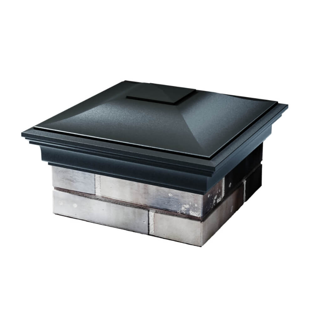 Колпак Zking Монблан Черный на столб 1.5х1.5 еврокирпича 0.7НФ (355х355мм) в Шелехове фото