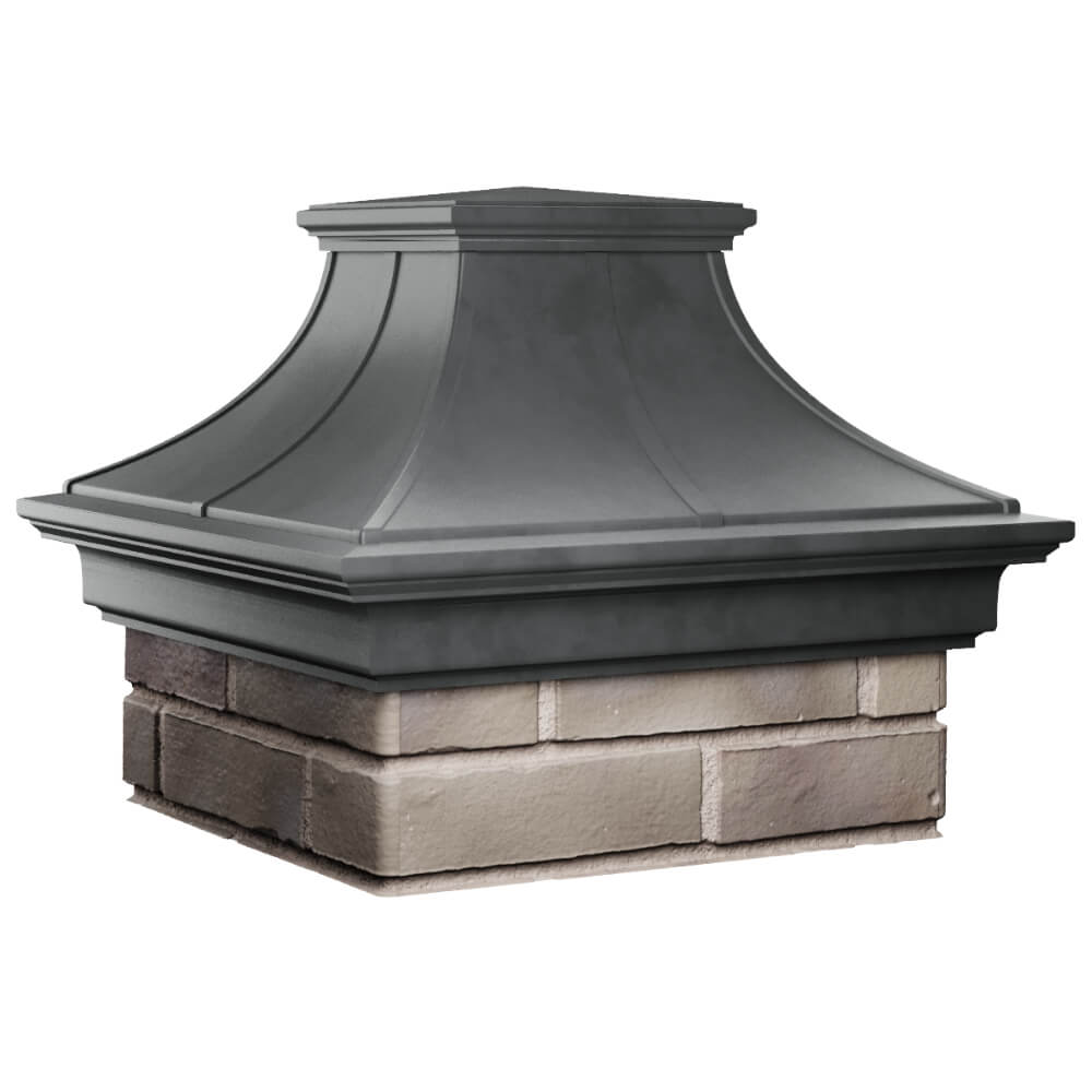 Колпак Zking Монблан Премиум Серый на столб 1.5х1.5 кирпича (385х385мм) в Шелехове фото