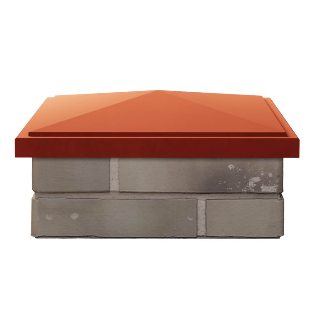 Колпак Zking БонаМоно Красный на столб 1.5х1.5 кирпича (385х385, 400х400мм) Шелехов фото