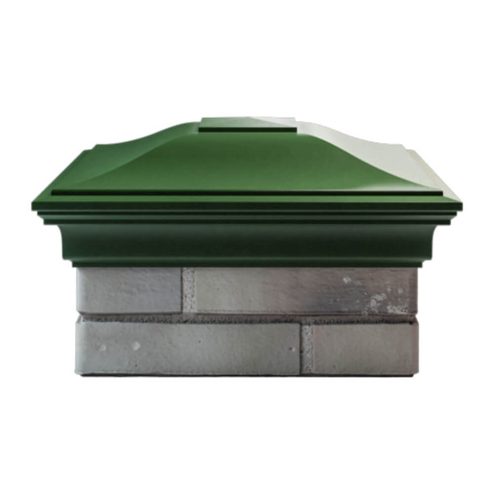 Колпак Zking Монблан Зеленый на столб 1.5х1.5 еврокирпича 0.7НФ (355х355мм) Шелехов фото