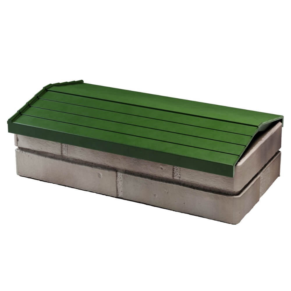 Парапет Zking Бона ХайТек Зеленый с посадкой на 1 кирпич (200/225/255мм) в Шелехове фото