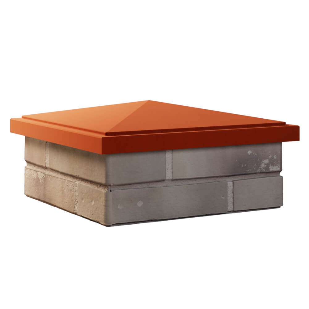 Колпак Zking БонаМоно Красный на столб 1.5х1.5 кирпича (385х385, 400х400мм) в Шелехове фото