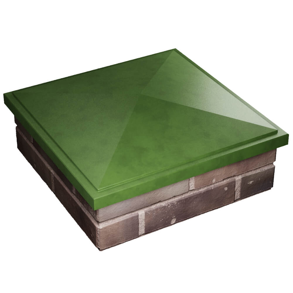 Колпак Zking БонаМоно Зеленый на столб 2х2 кирпича (515х515, 530х530мм) в Шелехове фото