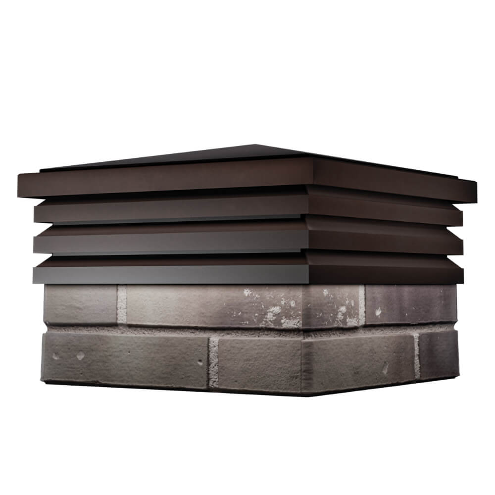 Колпак Zking Бона ХайТек Коричневый на столб 1.5х1.5 кирпича (385х385мм) в Шелехове фото