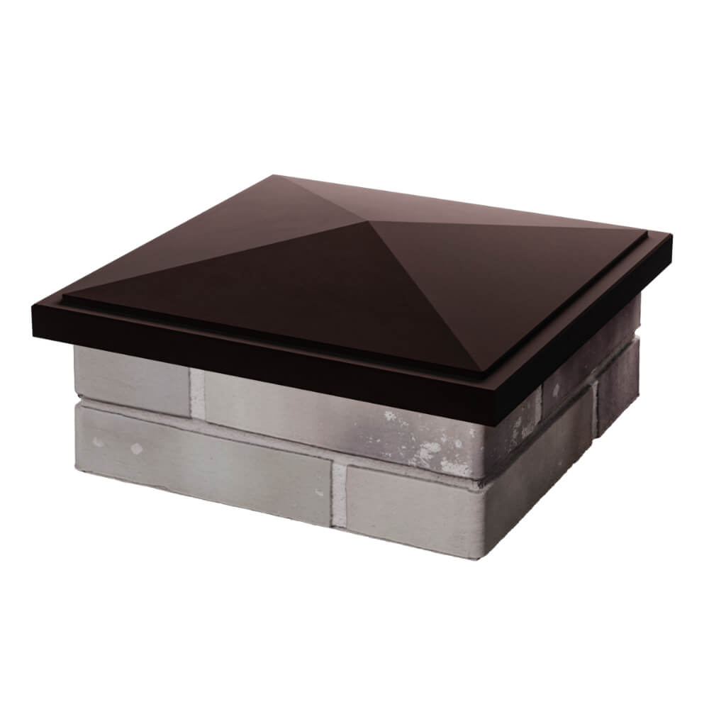 Колпак Zking БонаМоно Коричневый на столб 1.5х1.5 кирпича (385х385, 400х400мм) в Шелехове фото