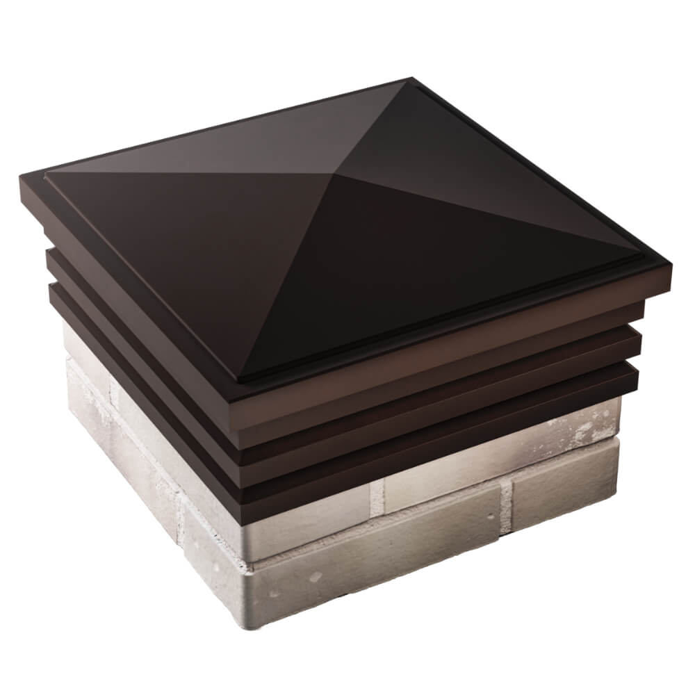 Колпак Zking Бона ХайТек Коричневый на столб 1.5х1.5 кирпича (385х385мм) в Шелехове фото