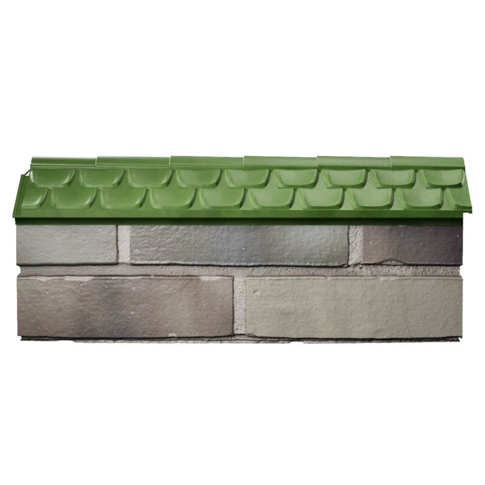 Парапет Zking Эльбрус Зеленый с посадкой на 0.5 кирпича (130мм) в Шелехове фото