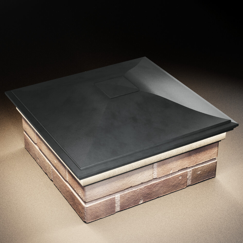 Колпак Zking Монблан Серый на столб 2х2 кирпича (515х515мм) c подсветкой в Шелехове фото