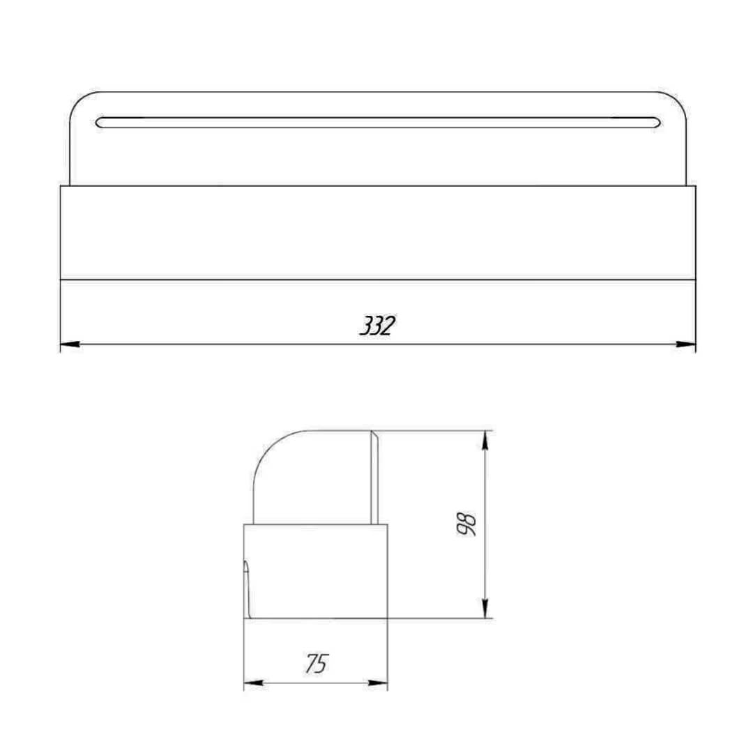 LED Светильник для шаговой плиты STONE Графитовый Серый 330х75х98мм в Шелехове фото