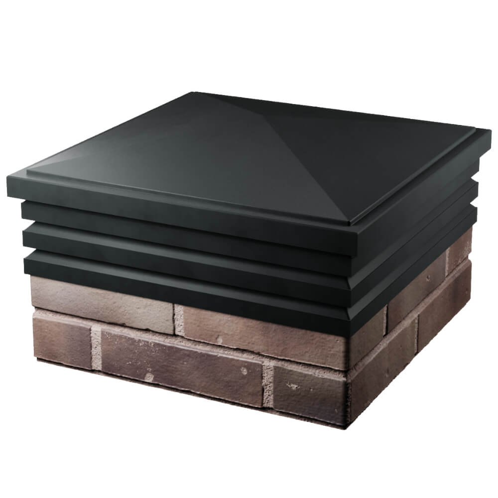 Колпак Zking Бона ХайТек Черный на столб 2х2 кирпича (513х513мм) в Шелехове фото