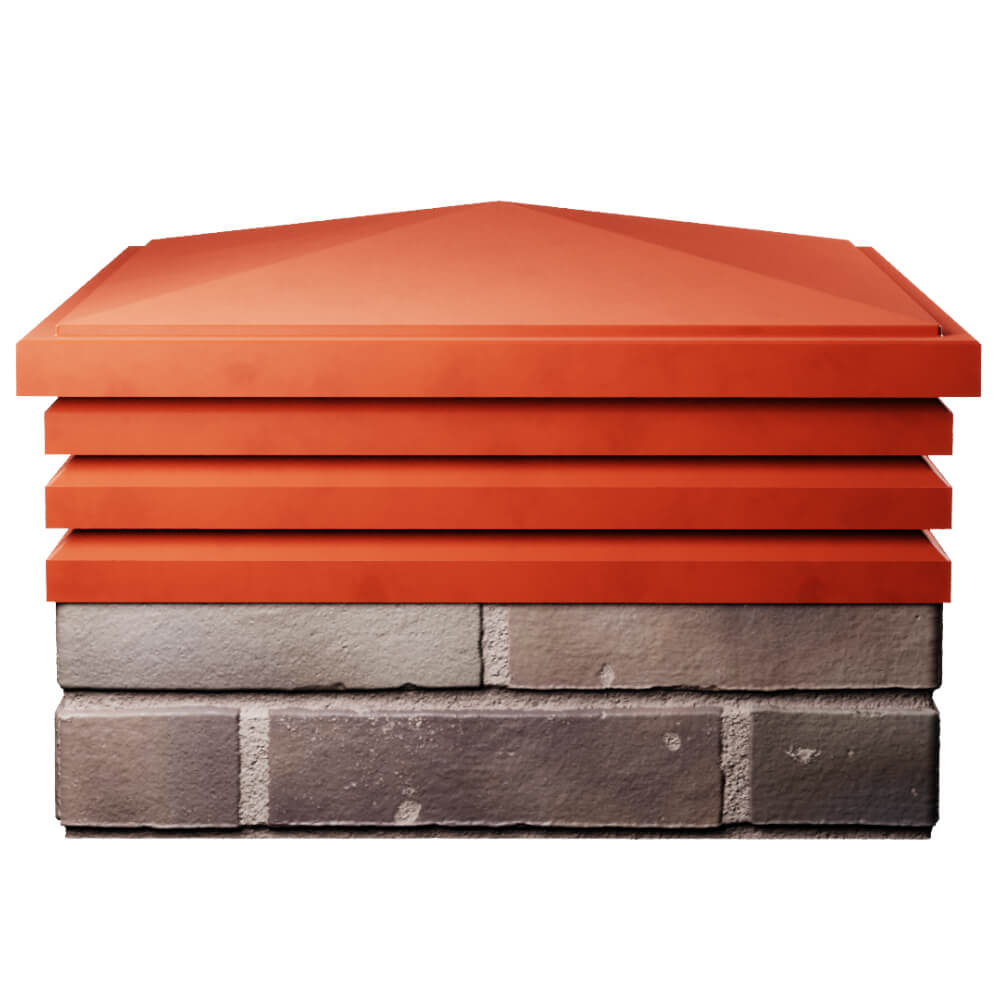 Колпак Zking Бона ХайТек Красный на столб 2х2 кирпича (513х513мм) Шелехов фото