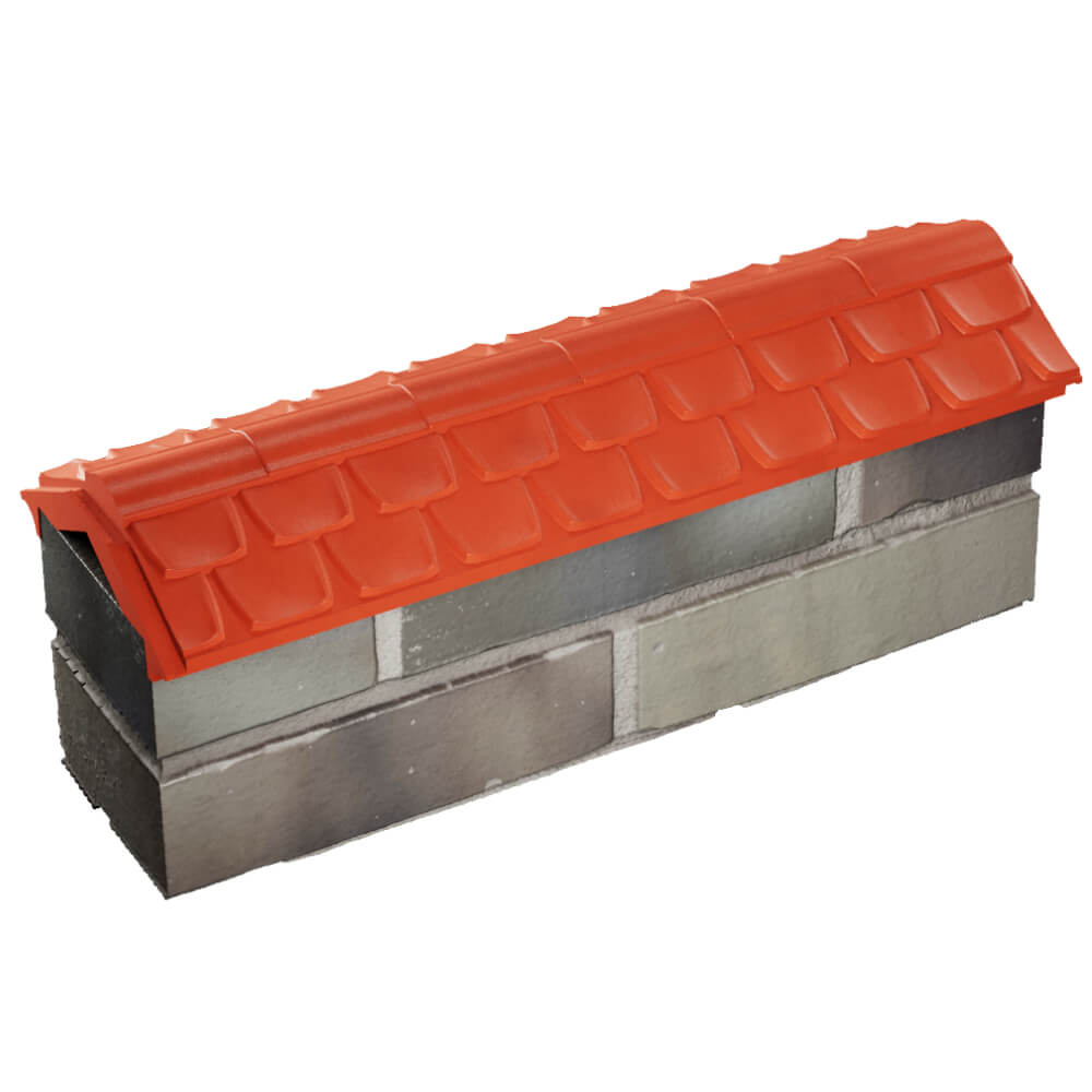 Парапет Zking Эльбрус Красный с посадкой на 0.5 кирпича (130мм) в Шелехове фото