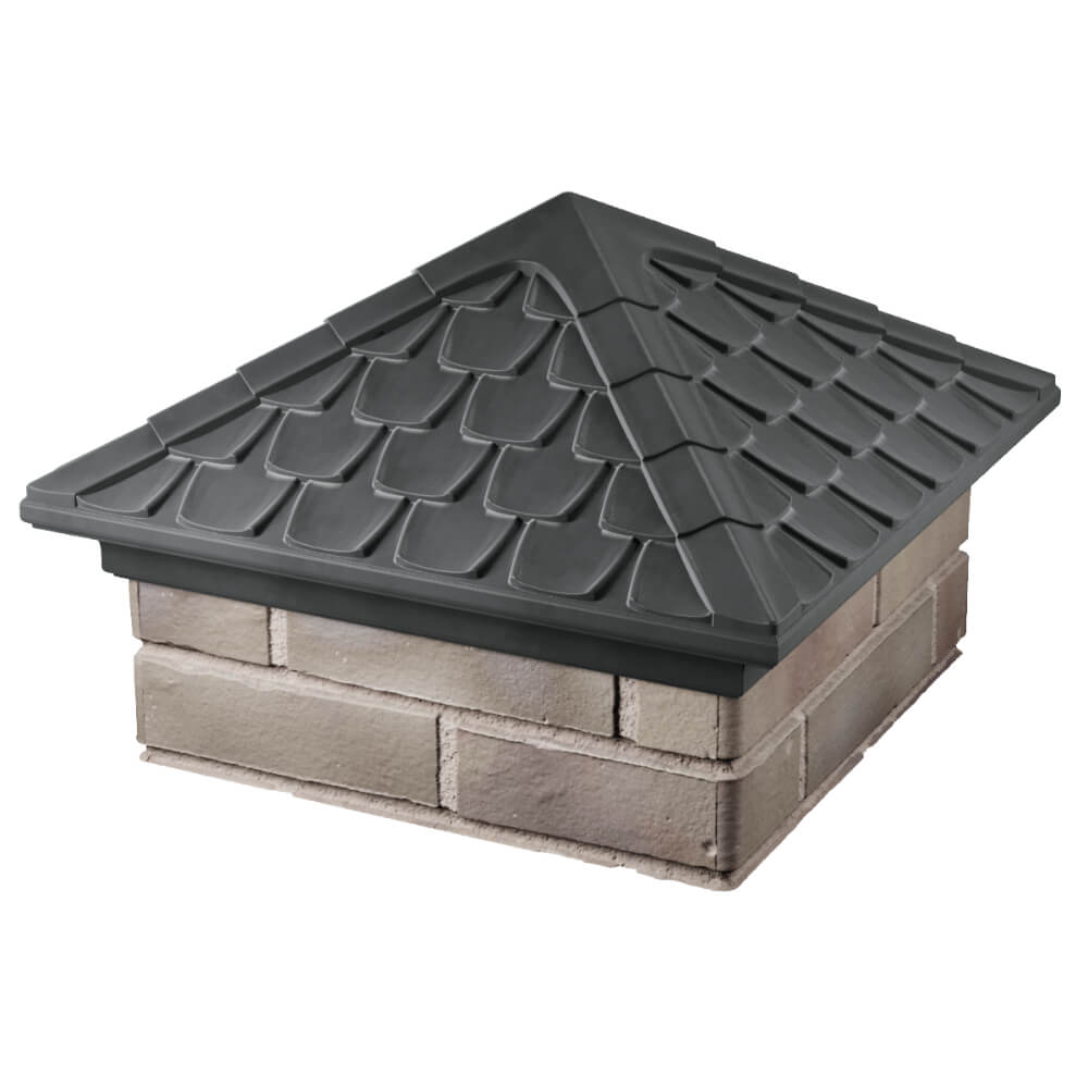 Колпак Zking Эльбрус Серый на столб 1.5х1.5 кирпича (385х385мм) в Шелехове фото