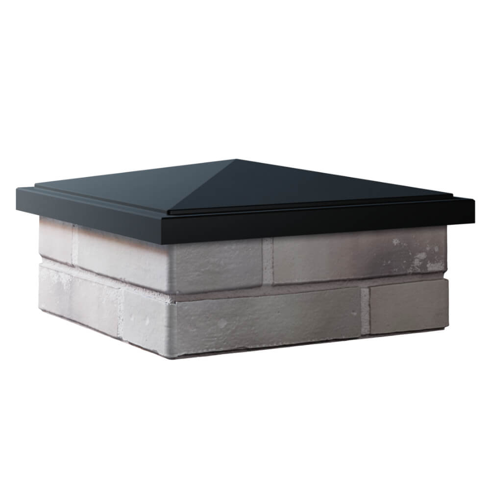 Колпак Zking БонаМоно Черный на столб 1.5х1.5 кирпича (385х385, 400х400мм) в Шелехове фото