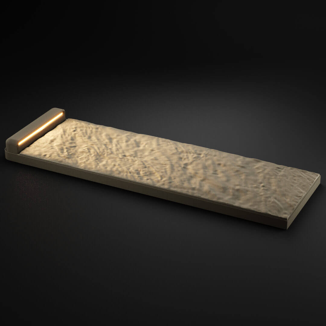 LED Светильник для шаговой плиты STONE Светлая Галька 330х75х98мм в Шелехове фото